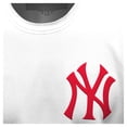 thumbnail image 4 of Women's Fanatics White New York Yankees Baseball Stitch Spirit Jersey Long Sleeve T-Shirt, 4 of 5