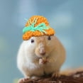 thumbnail image 5 of Yooshoverk Pet Hat, Mini Knitted Hamster, Adjustable Cute Design, Small, Animal Costume Party Accessory, 5 of 6