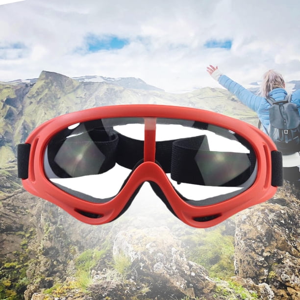 Gafas de moto Gafas de protección con correa ajustable Accesorios a prueba de polvo para rojo y claro shamjiam gafas de sol deportivas