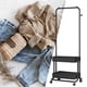 thumbnail image 5 of Perchero de ropa multiusos con ruedas, organizador de ropa rodante, pequeño armario para el dormitorio de la entrada del hogar Negro perfecl Perchero, 5 of 8