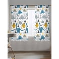 thumbnail image 5 of Sheer Curtains 72 Inches Long, Cartoons Dinosaurs Semi Sheer Curtains Light Filtering Window Treatment, Cute Animals Palm Trees Mountains Privacy Voile Drapes for Living Room Bedroom 52x72 Inch, 5 of 7