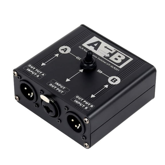 Gold Contact XLR Mics Switcher 2 Channel Sound Routers Noiseless Design For Professional Use