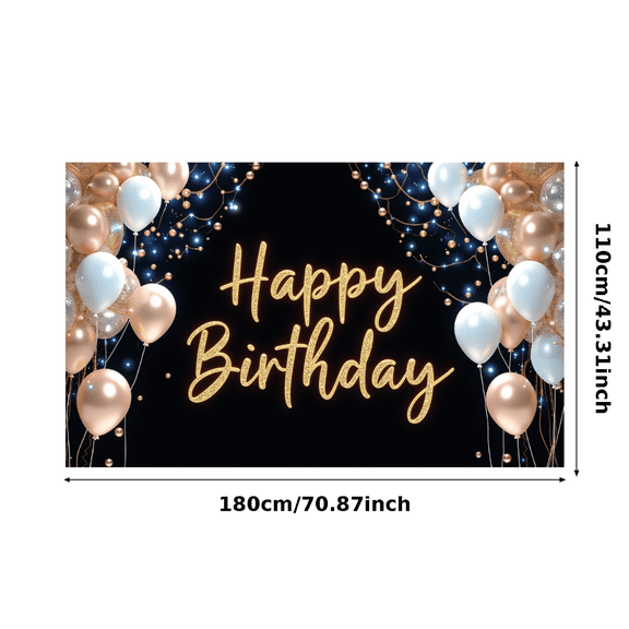 Decorative Design Happy Birthday Banner Balloon Decoration Party Backdrop for Birthday Party Event Decoration Indoor Celebration