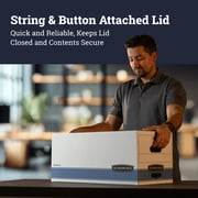 Bankers Box 12 Pack Stor/File Medium-Duty Storage Boxes, String and Button And Built-In Handles, FastFold, Letter Size, 24 x 12 x 10