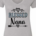 thumbnail image 4 of Inktastic Blessed Nana Grandma Women's V-Neck T-Shirt, 4 of 5