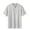 Gray, variant on Mens Vintage Plain Short Sleeved Shirt Chinese Style Plate Buckle Cotton Linen Tees Loose Fit Kungfu Casual V-neck T-Shirt Tops