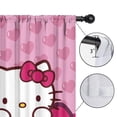 thumbnail image 4 of 2 Panels Print Pattern Nursery Curtains Boys Girls Kids Hello Kawaii Cat Cute Window Drapes for Living Bedroom Playroom Room Decor Rod Pocket 42x54Inch, 4 of 5