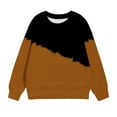 thumbnail image 4 of Elainilye Fashion Toddler Clothes Girls Crewneck Oversized Sweatshirt Kids Long Sleeve Pullover Tops Sizes 1-12Y,Brown, 4 of 5