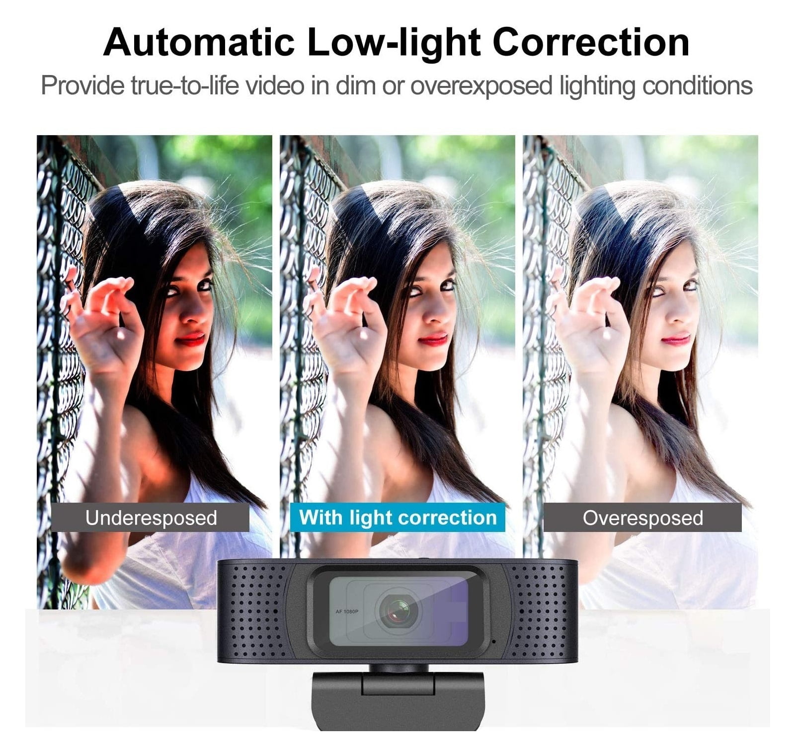 Webcam Hd 1080P With Privacy Shutter USB Camera Computer PC Laptop Autofocus With Microphone For Conferencing, Live Streaming, Recording ,HD Video