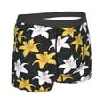 thumbnail image 4 of Uemuo Lilies Flowers Pattern Men's Boxer Briefs,Trunk Anti-Chafing,Comfortable, Durable, and Stylish Underwear-, 4 of 9