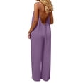thumbnail image 2 of Women's Casual Sleeveless Wide Leg Jumpsuit with Pockets Loose Fit Summer Romper, 2 of 5