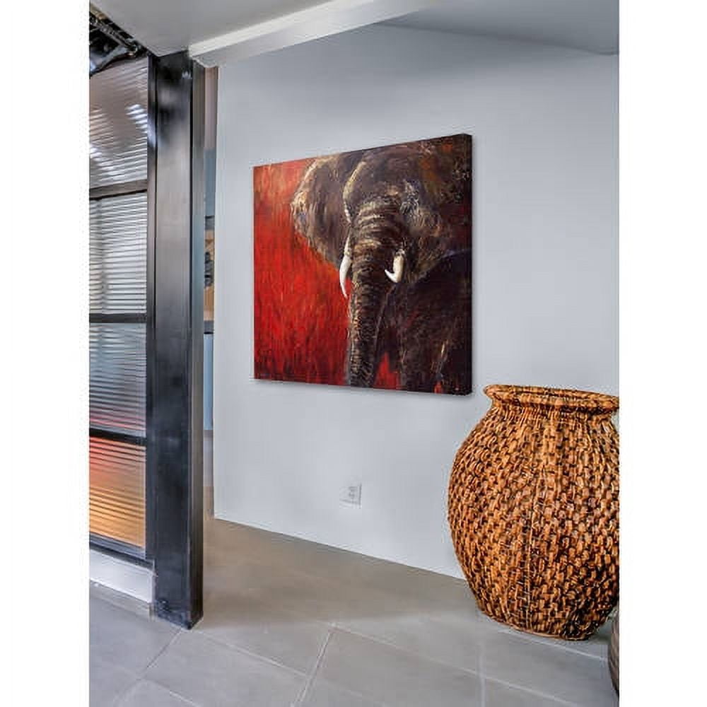 Marmont Hill "Red Tranquility" by Bergerac Painting Print on Wrapped Canvas