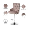 thumbnail image 5 of Meridian Furniture Claude 34.5"H Velvet Adjustable Bar Stool in Pink, 5 of 7
