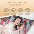 thumbnail image 3 of Body Pillow Cover - Soft Body Pillow Pillowcase, Artistic Pipe Skull Breathable Long Body Pillow Case Cover with Invisible Zipper 20x60in, 3 of 5