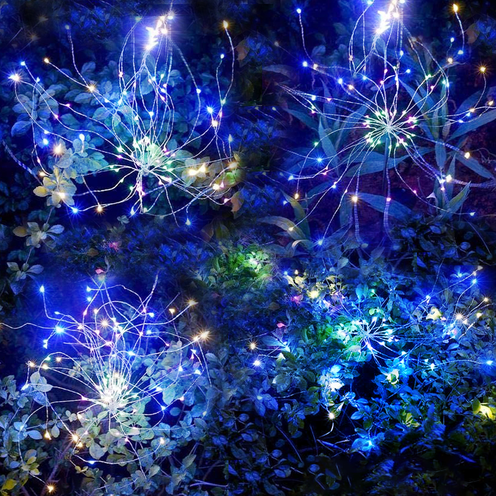 Solar Garden Lights Outdoor, 120 LED Art Firework Lights Pack Waterproof Solar  Lights, Sparklers Outdoors Yard Decor for Garden Pathway Patio Yard  Valentine's Day Decorations (Multi-Color)