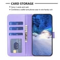 thumbnail image 6 of SaniMore for iPhone 15 Plus Wallet Case, PU Leather Embossed Flower Adjustable Stand Card Slots Cash Pocket Business Shell Styllish Full Protective Shockproof Anti-drop TPU Inner Retro Design, Purple, 6 of 11
