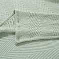 thumbnail image 6 of Superior Aswan Cotton Chevron Woven Coverlet, Throw, Green, 6 of 9