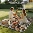 thumbnail image 4 of Colorful Stones Outdoor Rug for Patio/Deck/Porch, Non-Slip Large Area Rug 4 x 6 Ft, Farmhouse Stones Modern Art Indoor Outdoor Rugs Washable Area Rugs, Reversible Camping Rug Carpet Runner, 4 of 8