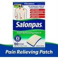 thumbnail image 5 of Salonpas Pain Relieving Patch for Back, Neck, Shoulder, Knee Pain and Muscle Soreness - 8 Hour Pain Relief - 60 Count - Pack of 1, 5 of 9