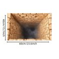 thumbnail image 2 of 3D Optical Area Rug With Backing Hyper Realistic Depth Design Durable Synthetic Fiber Floor Mat Easy To Clean For Living Room Flatweave, 2 of 2