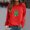 Red, variant on Women's Printed Long Sleeve Pullover Sweatshirt, Soft Loose Casual Fashion Blouse Top For Women Daily Autumn Winter Street Leisure Wear White M
