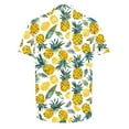 thumbnail image 2 of Beach Shirt Men's Hawaiian Shirt Short Sleeve Button Tropical Shirt Casual,Yellow,XXXXXL, 2 of 5