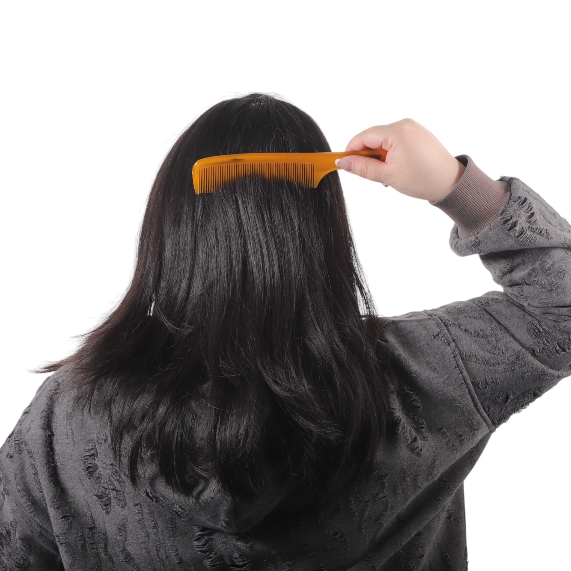 Unique Bargains 1 Piece Portable Tendon Comb for Curly Hair in Vibrant Orange Color