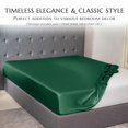 thumbnail image 3 of THXSILK Silk Fitted Sheet, 100% Pure 19 Momme Mulberry Silk, Only Seamless Bedding Set with 16'' Deep Pocket Elastic Adjustable(King Size 76''x80''+16”, Emerald Green), 3 of 9