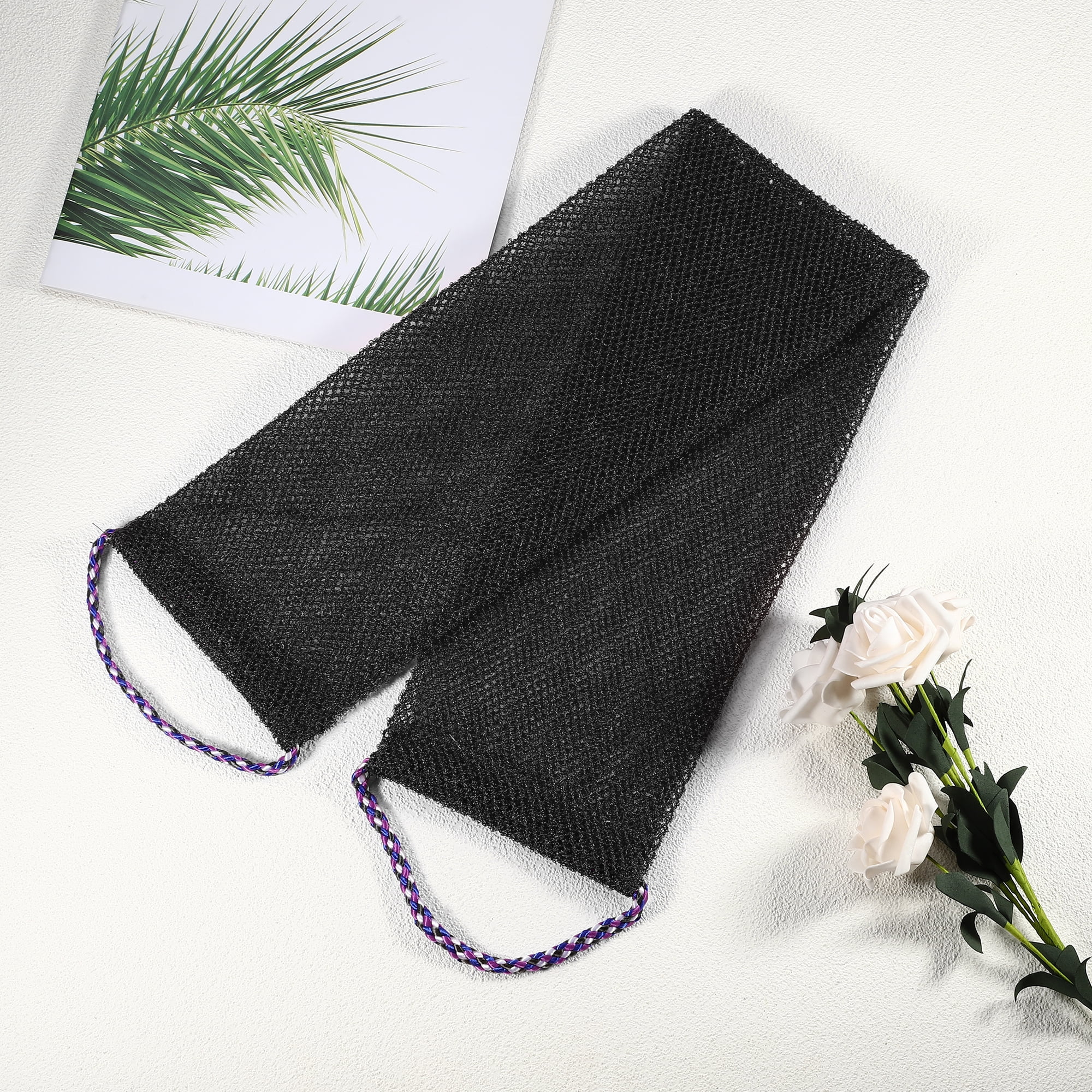 Unique Bargains Elasticity Body Body Scrubber 29.92"x5.51" Black