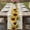 Yellow, variant on Table Runner 108 Inches Long for Kitchen Dining, Sunflower Dresser Scarf Farmhouse, Dining Table Decorations for Wedding/Parties, Yellow Floral Pastoral Botanical Leaves Rustic 13 x 108 In