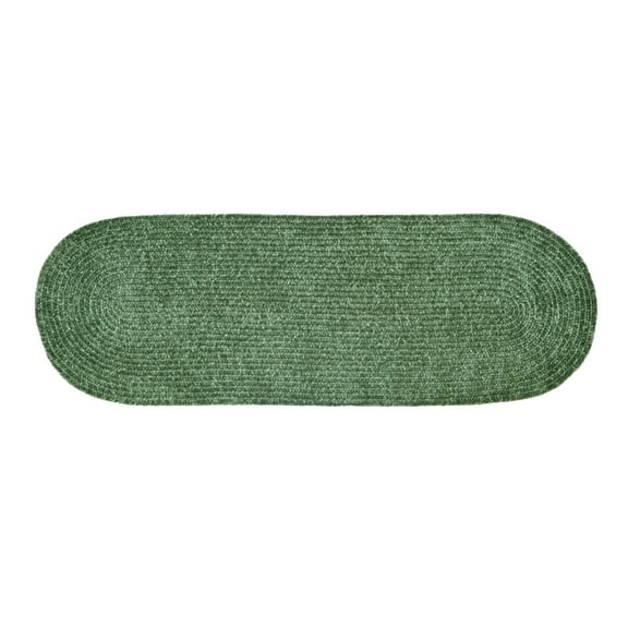 Better Trends Chenille Solid Braid Collection is Durable and Stain Resistant Reversible Indoor Area Utility Rug 100% Polyester in Vibrant Colors, 24" x 108" Runner, Diluth Green