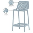 thumbnail image 2 of Meridian Furniture Mykonos Sky Blue Outdoor Patio Stool (Set of 4), 2 of 8
