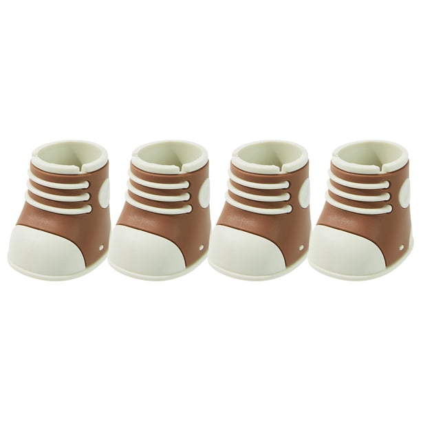 4 fundas antideslizantes para patas de sillas, duraderos deslizadores de muebles con zapato, protectores suaves para patas de sillas, para el Marrón Sunnimix Protectores de suelo