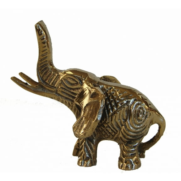 Feng Shui Brass Elephant Statue, Metal Elephant Figurine