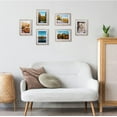 thumbnail image 3 of 5x7 Picture Frame Set Matted to Display Photos 5x7 with Mat or 6x8 Without Mat for Wall and Tabletop Decoration, 6 Pack Rustic White Wood Pattern Frames, 3 of 8