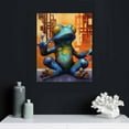 thumbnail image 4 of Nawypu  Funny Frog Canvas Wall Art No Evil Animal Picture See Hear Speak Painting Print Artwork for Bathroom Bedroom Home Decor Stretched and Framed Ready to Hang, 4 of 4