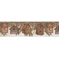 thumbnail image 2 of Oiseaux Bruns Nichoirs Laisse Fond d'Écran Bordure Design Rétro, Rouleau 15' x 6,25'', 2 of 3