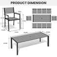 thumbnail image 6 of Crestlive Products 11-Piece Outdoor Dining Table Set for 10,Aluminum Patio Table and Chairs with Umbrella Hole, Dark Gray, 6 of 9