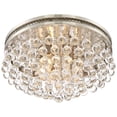 thumbnail image 6 of Vienna Full Spectrum Luxury Ceiling Light Flush Mount Fixture Brushed Nickel 15 1/4" Wide Crystal Droplets for Bedroom Hallway, 6 of 8