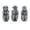 Silver, variant on ANXPTIME Three Monkeys Sculpture Set See No Hear No Speak No Evil Money Figurines