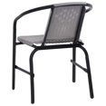 thumbnail image 4 of vidaXL Garden Chairs 2 pcs Plastic Rattan and Steel 110 kg, 4 of 6