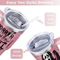 thumbnail image 5 of 40oz Halloween Ghostface Stainless Steel Tumbler with Lid and Straw,Horror Spooky Spill Proof Travel Cup Double Wall Vacuum Insulated Coffee Mug with Handle Pink, 5 of 7