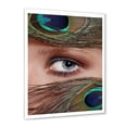 thumbnail image 2 of Designart 'Peacock Feathers and Eye' Bohemian & Eclectic Framed Art Print, 2 of 4