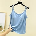 thumbnail image 2 of Timegard Womens Tank Tops with Built in Bra Scoop Neck Solid Color Comfy Casual Pjs Tops Loungewear, 2 of 7