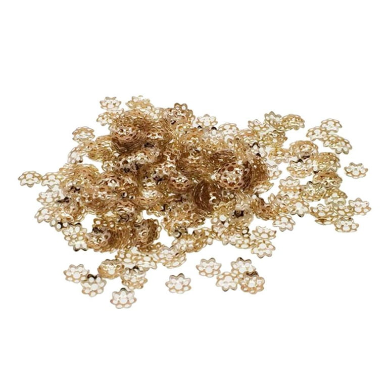 Small Golden Bead Caps, Caps for Jewelry Making, 8mm Bead Caps
