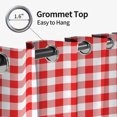 thumbnail image 6 of Tchckioa Red White Grid Blackout Curtains for Dorm Room,Privacy Protection Grommet Drapes,52x96 Inch,2 Panels, 6 of 7
