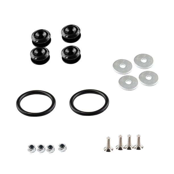 Sidaley Kit de sujetadores de parachoques Negro Universal CNC Billet Parachoques Tronco Kit de sujetadores de liberación rápida Accesorio automático Vehículos, repuestos y accesorios Mis Sidaley VI004038-00
