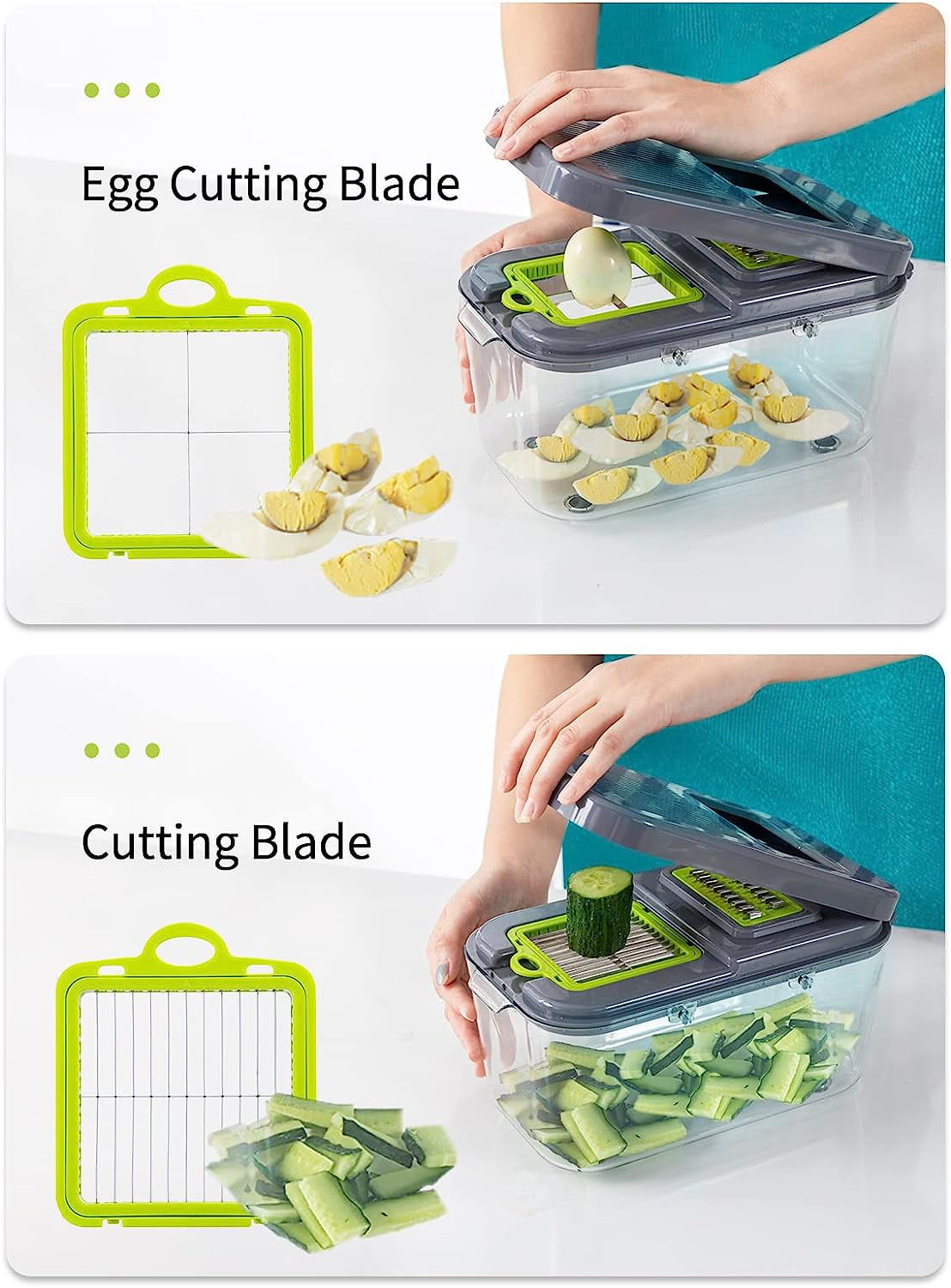 MOCOPO Vegetable Chopper, 22-in-1 Onion Chopper with Container, Household  Kitchen Adjustable Mandoline Slicer Dicer Cutter for Veggies, Carrot,  Potato, Tomato, Ginger, Garlic, Cheese, Egg Pro-Series - Yahoo Shopping