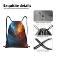 thumbnail image 4 of Disketp Red And Blue Fire Dragon E Print Drawstring Backpack Drawstring Gym Bags Draw String Bags for Sports, Gym, Travel, Swimming, Beach-Medium, 4 of 6