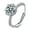 Silver#4, variant on MISS RIGHT Promise Rings for Her, Moissanite Engaegment Rings, D Color VVS1 Simulated Diamond Silver Accent Rings